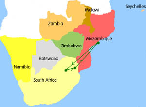 Luxury Safari Mozambique Map