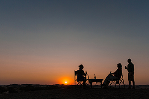Luxury Namibia Safaris - Desert Sunset at Hoanib Skeleton Coast Camp