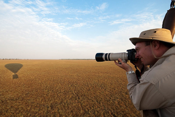 Pierre photographing from balloon